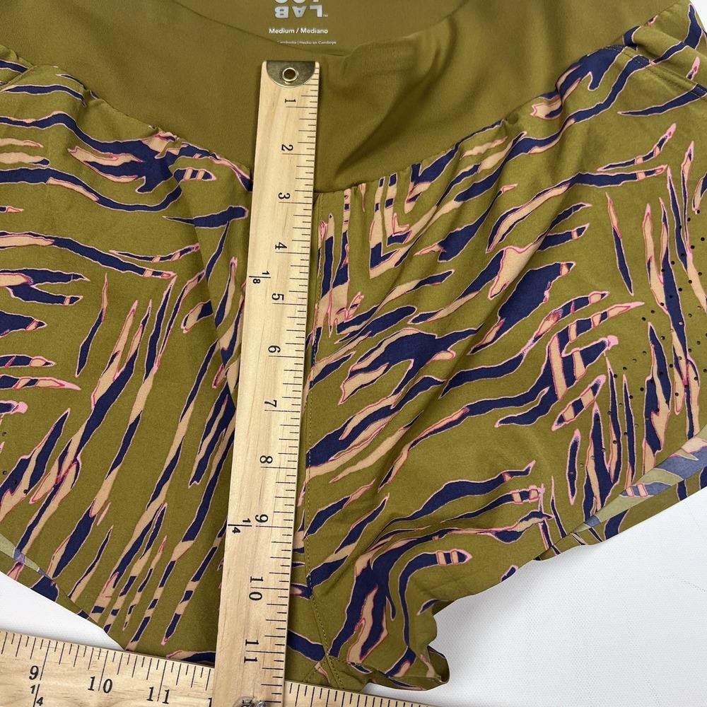 Joy Lab Green And Purple Print Shorts‎ Women's Size Medium - Picture 5 of 10